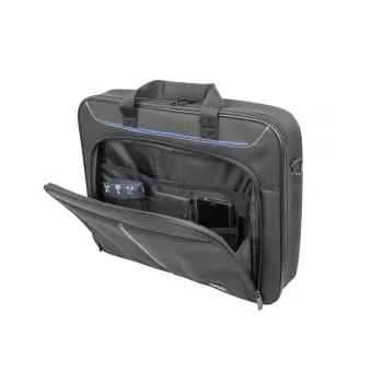 Torba na laptopa NATEC Doberman 39,6 cm (15,6 cala) poliester czarna, odporna na wstrząsy, 3 komory