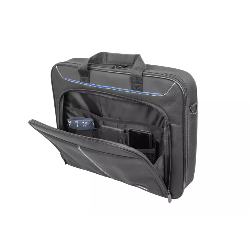 Torba na laptopa NATEC Doberman 39,6 cm (15,6 cala) poliester czarna, odporna na wstrząsy, 3 komory