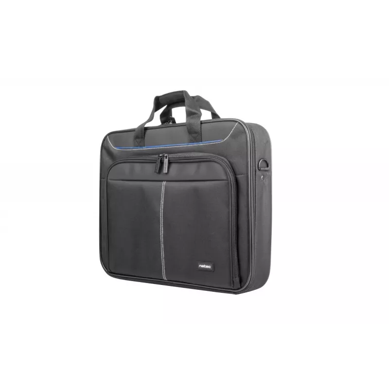 Torba na laptopa NATEC Doberman 39,6 cm (15,6 cala) poliester czarna, odporna na wstrząsy, 3 komory