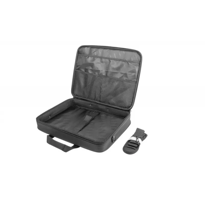 Torba na laptopa NATEC Doberman 39,6 cm (15,6 cala) poliester czarna, odporna na wstrząsy, 3 komory