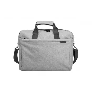Torba kurierska NATEC Mustela na laptopy do 39,6 cm (15,6 cala), poliester, szara, przednia kieszeń, pasek na ramię