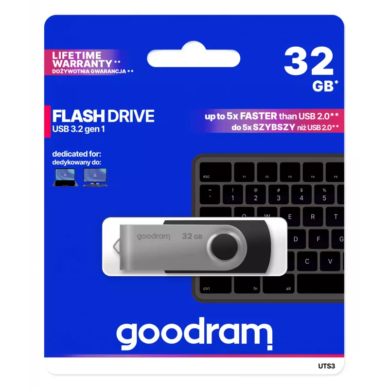 Goodram UTS3 USB flash drive 32 GB USB Type-A 3.2 Gen 1 (3.1 Gen 1) Czarny