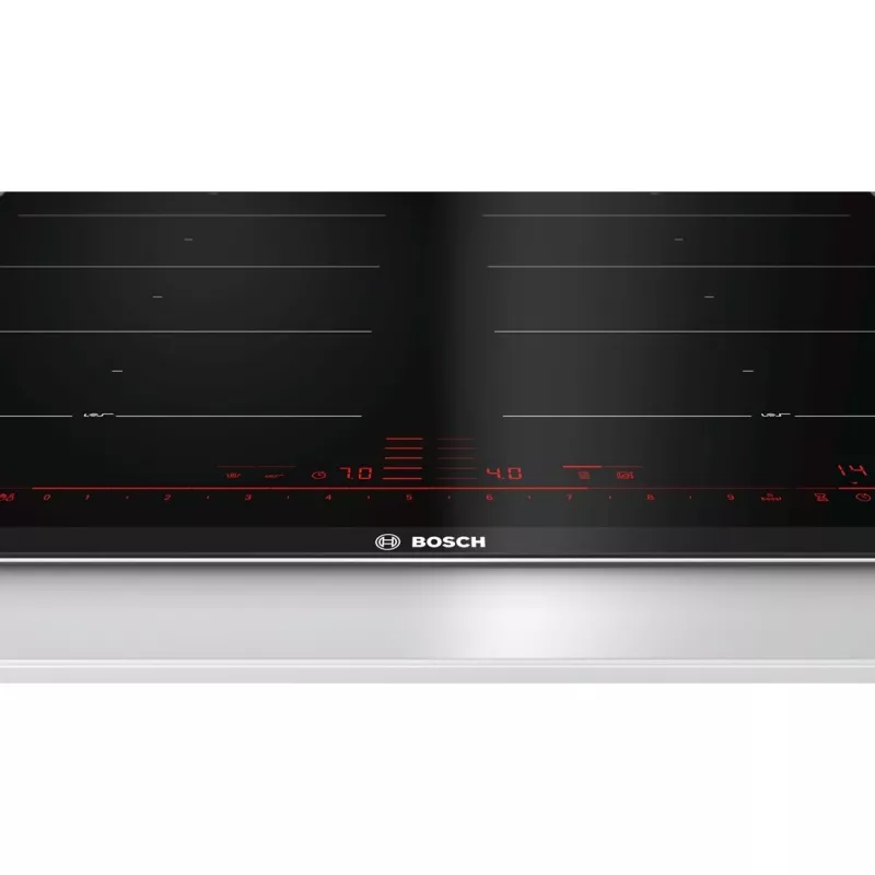 Płyta indukcyjna Bosch PXX675DC1E Czarna, Stal nierdzewna Do zabudowy Strefowa 4 strefy