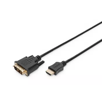 Przewód adapterowy HDMI DIGITUS ASSMANN, typ A-DVI (18+1) M/M, 2 m, Full HD, czarny