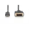Przewód adapterowy HDMI DIGITUS ASSMANN, typ A-DVI (18+1) M/M, 2 m, Full HD, czarny