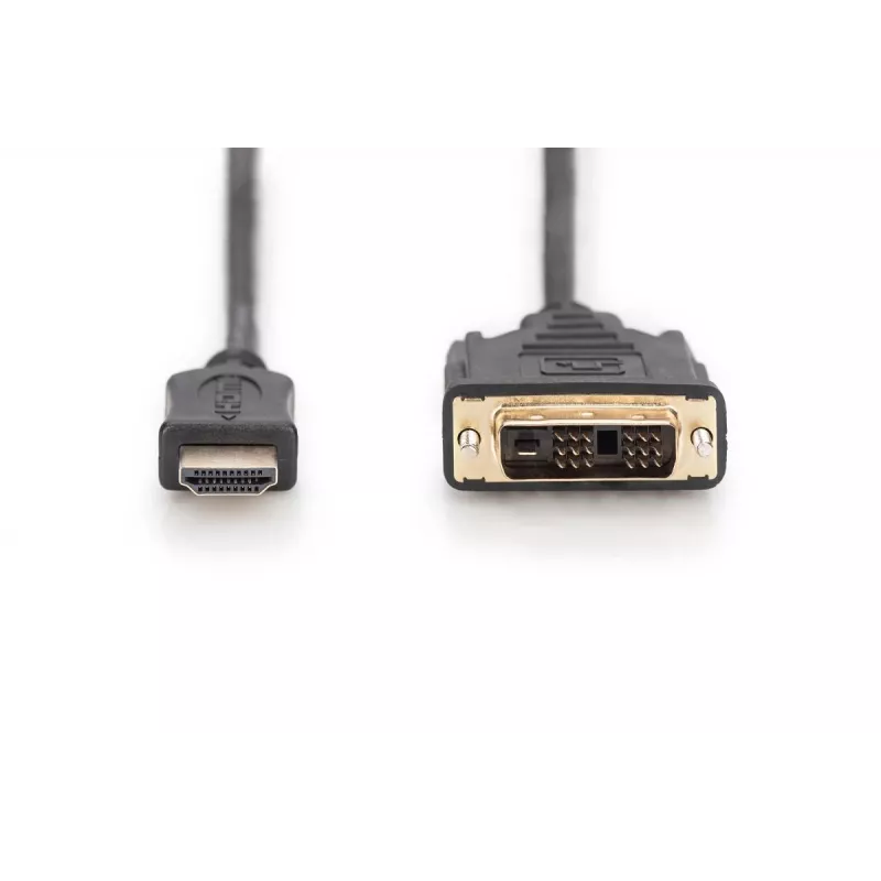 Przewód adapterowy HDMI DIGITUS ASSMANN, typ A-DVI (18+1) M/M, 2 m, Full HD, czarny