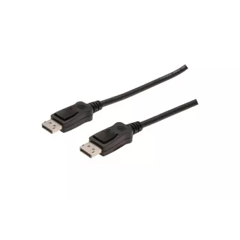 DIGITUS DisplayPort connection kabel, DP M/M, 1m w/interlock, Ultra HD 4K Czarny