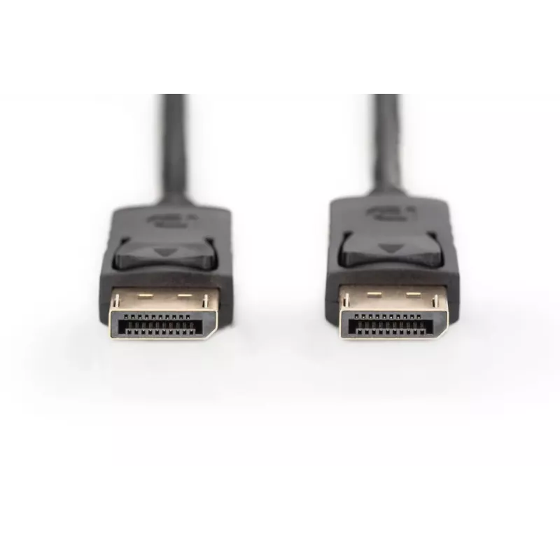 DIGITUS DisplayPort connection kabel DP M/M 2m with interlock DP Ultra HD 4K Czarny