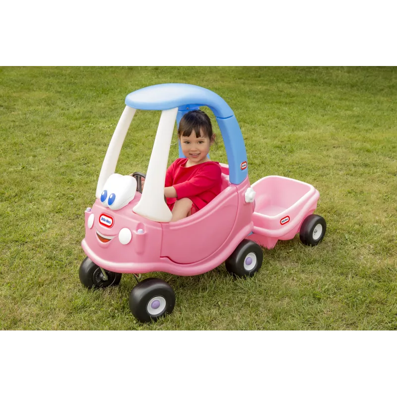 Little Tikes Cozy Coupe Princess, 1.5 roku, 4 koła, Plastik, Niebieski, Różowy, Biały