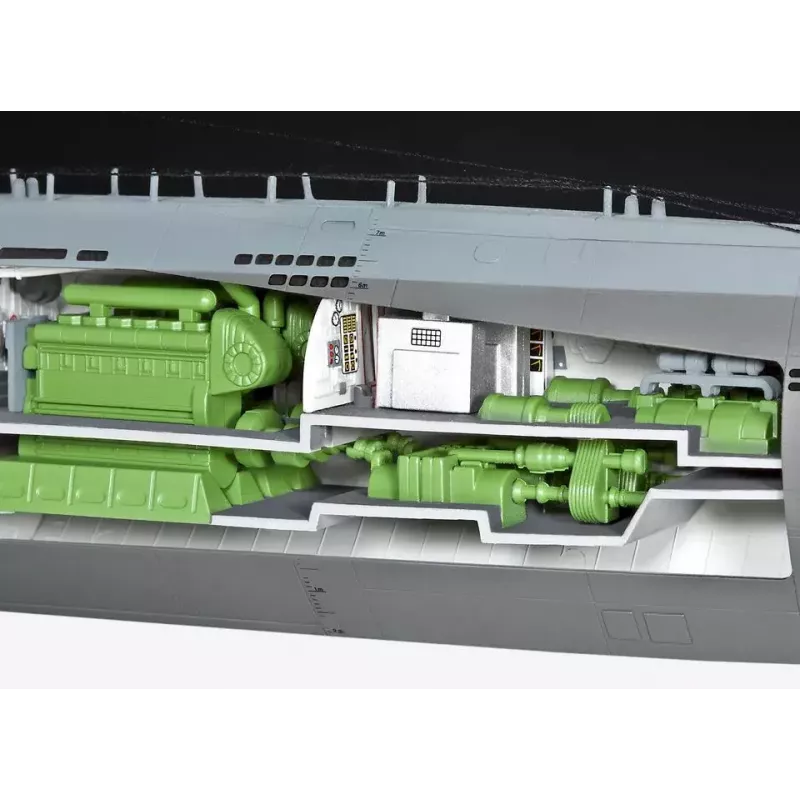 Model łodzi podwodnej Revell U-Boot Typ XXI U 2540 &Interieur