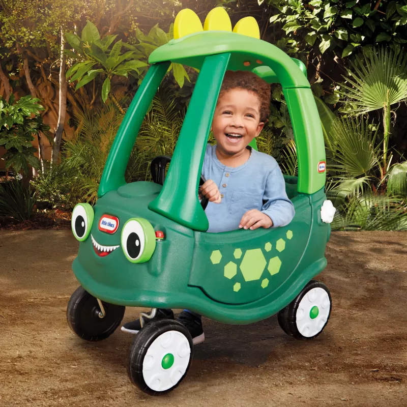 Little Tikes Cozy Coupe Dino, 1.5 roku, 4 koła, Plastik, Czarny, Zielony