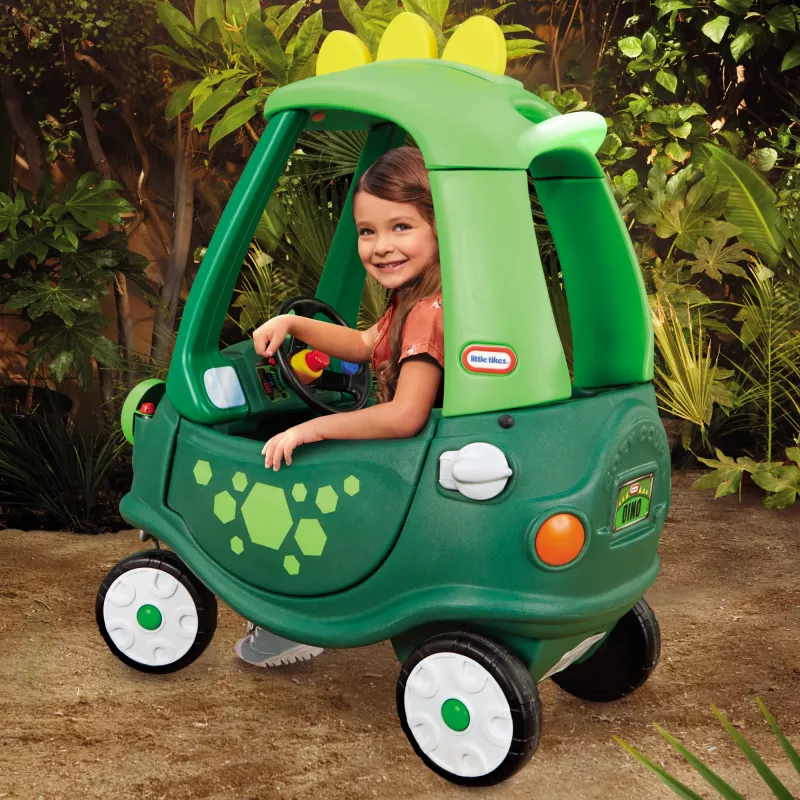 Little Tikes Cozy Coupe Dino, 1.5 roku, 4 koła, Plastik, Czarny, Zielony