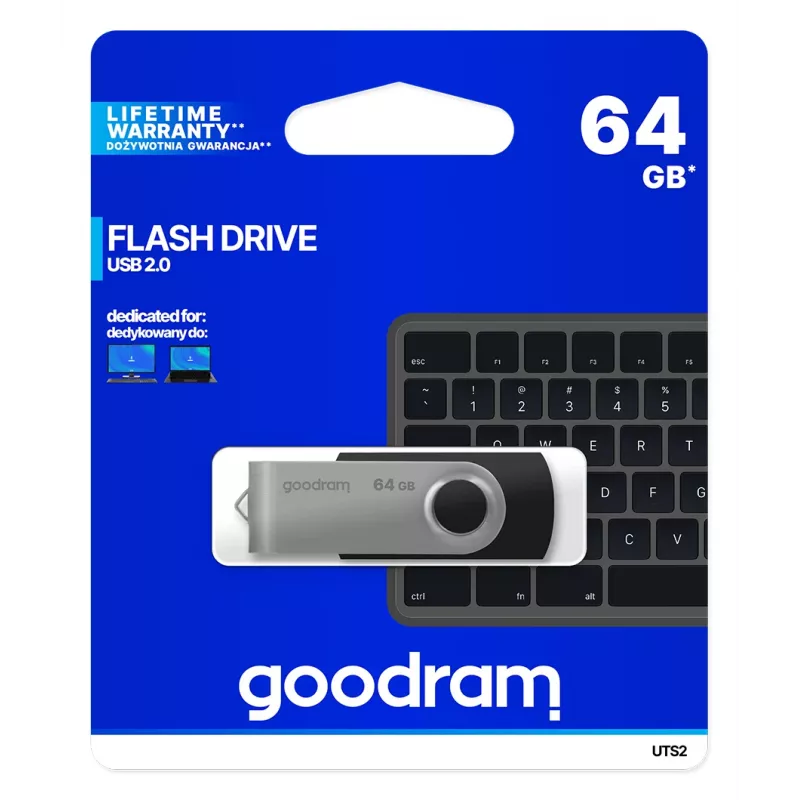 Goodram UTS2 pamięć USB 64 GB USB Typ-A 2.0 Czarny