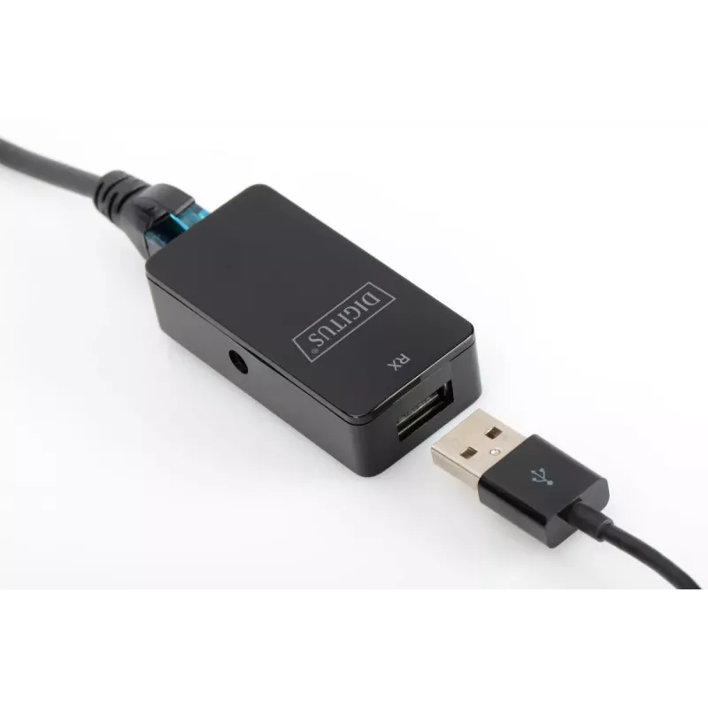 Przedłużacz USB DIGITUS USB 2.0 do stosowania z kablem Cat5/5e/6 (UTP STP lub SFT) do 50 m