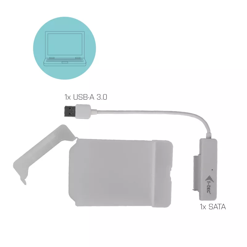 Obudowa HDD/SSD i-tec MySafe USB 3.0 Easy 2,5 cala zewnętrzna – biała