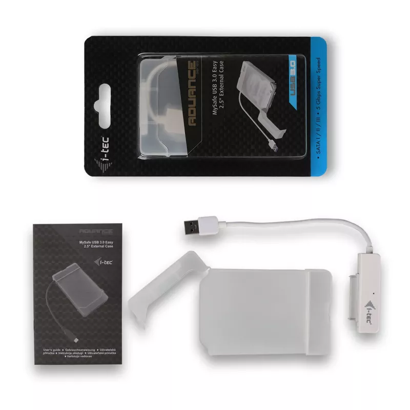 Obudowa HDD/SSD i-tec MySafe USB 3.0 Easy 2,5 cala zewnętrzna – biała