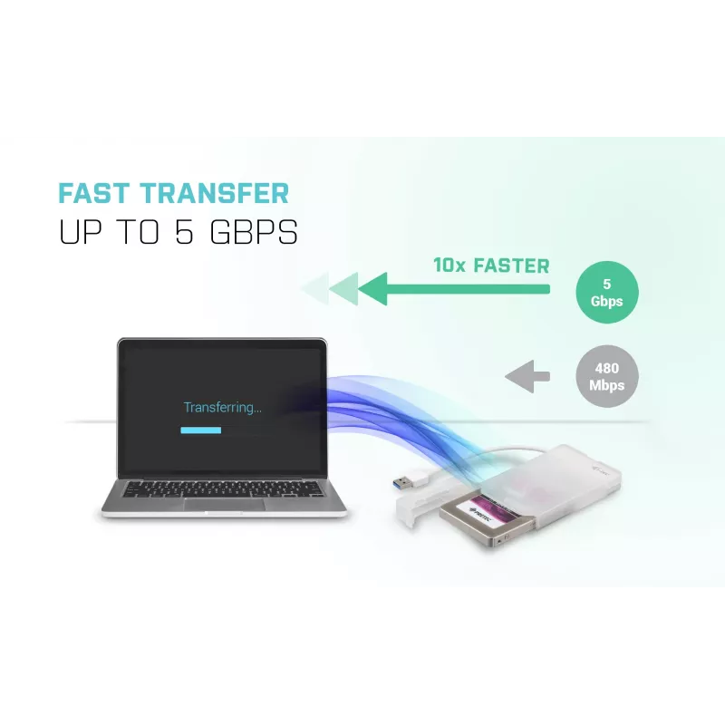 Obudowa HDD/SSD i-tec MySafe USB 3.0 Easy 2,5 cala zewnętrzna – biała