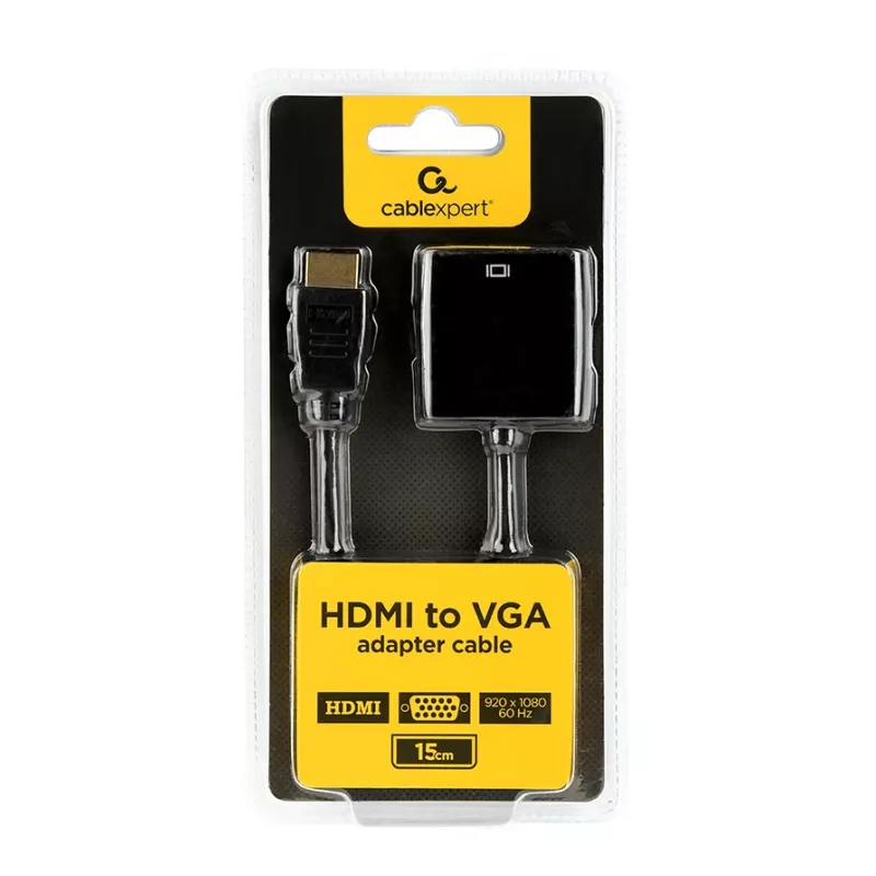 GEMBIRD kabel przejściówki HDMI na VGA, pojedynczy port, czarny