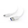 Kabel GEMBIRD USB 3.0 AM do Type-C (AM/CM) 1 m - biały