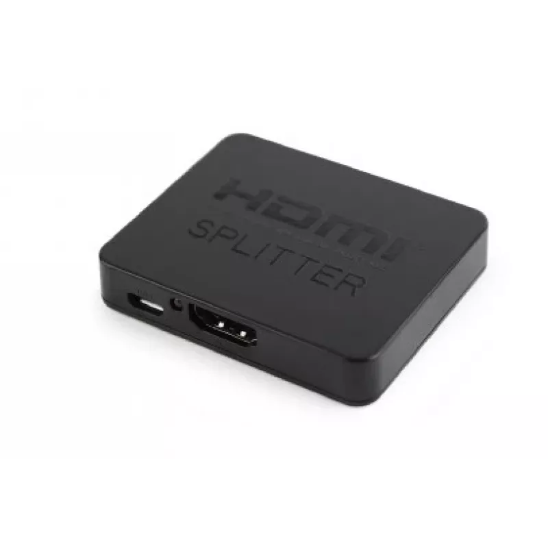Rozdzielacz wideo HDMI GEMBIRD DSP-2PH4-03 — 2 wyjścia HDMI, do 3840×2160, pasmo 225 MHz, HDCP, 5 V DC, czarny