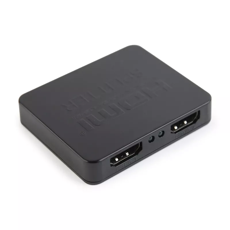 Rozdzielacz wideo HDMI GEMBIRD DSP-2PH4-03 — 2 wyjścia HDMI, do 3840×2160, pasmo 225 MHz, HDCP, 5 V DC, czarny