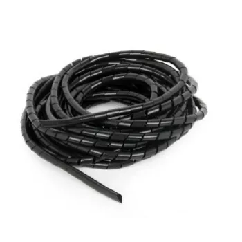 GEMBIRD 12mm Spiralne opaski na kable, 10 m – czarny