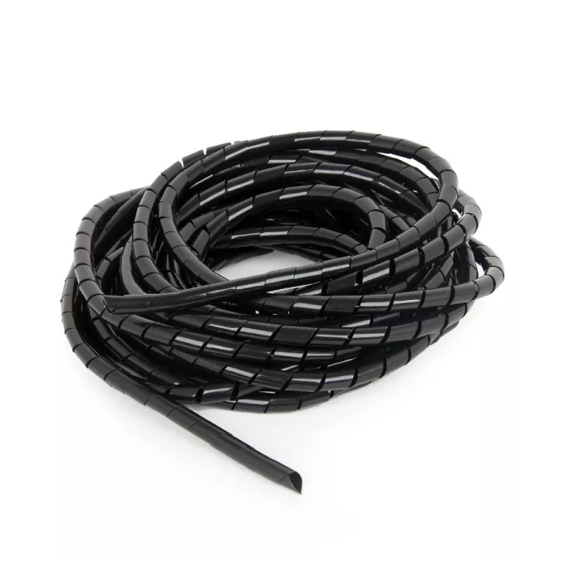 GEMBIRD 12mm Spiralne opaski na kable, 10 m – czarny