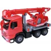 Lena GIGA TRUCKS Wóz strażacki z dźwigiem Arocs, Model wozu z dźwigiem, 3 lat(a), Czarny, Szary, Czerwony