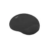 Podkładka pod mysz NATEC Marmot czarna z żelową podpórką pod nadgarstek, powierzchnia materiałowa 245×225×22 mm