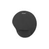 Podkładka pod mysz NATEC Marmot czarna z żelową podpórką pod nadgarstek, powierzchnia materiałowa 245×225×22 mm