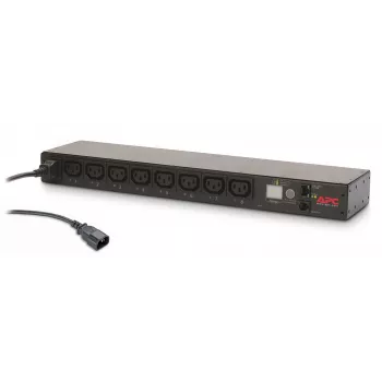 APC NetShelter Przełączana Listwa Zasilająca Rack PDU, 1U, 1PH, 2.3kW 230V 10A lub 2.5kW 208V 12A, 8 gniazd C13, przewód C14