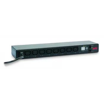APC NetShelter Przełączana Listwa Zasilająca Rack PDU, 1U, 1PH, 2.3kW 230V 10A lub 2.5kW 208V 12A, 8 gniazd C13, przewód C14