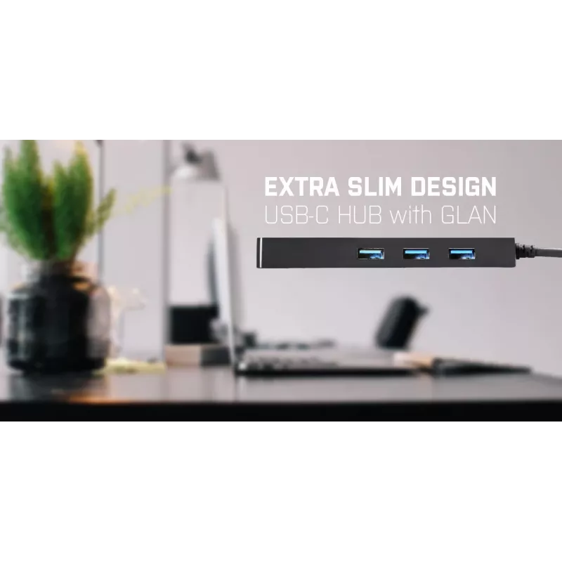 i-tec Advance USB-C cienki Passive HUB 3 Port + Gigabit Ethernet Adapter