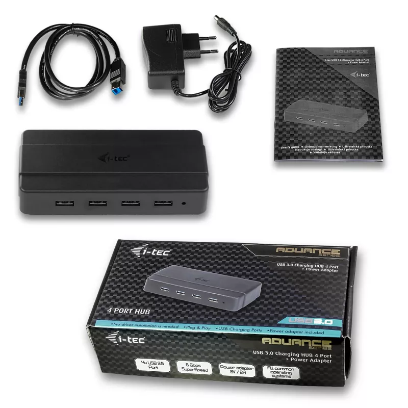 i-tec USB 3.0 Charging HUB 4 porty zasilacz USB 3.2 Gen 1 Type-B