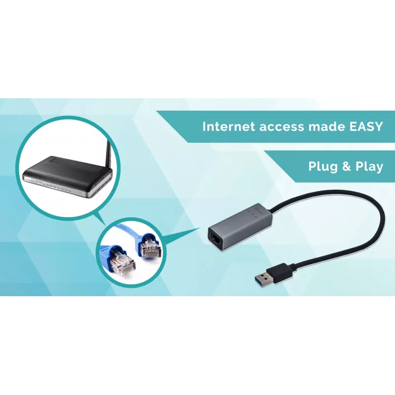 Ethernet Adapter i-tec Metal USB 3.0 U3METALGLAN