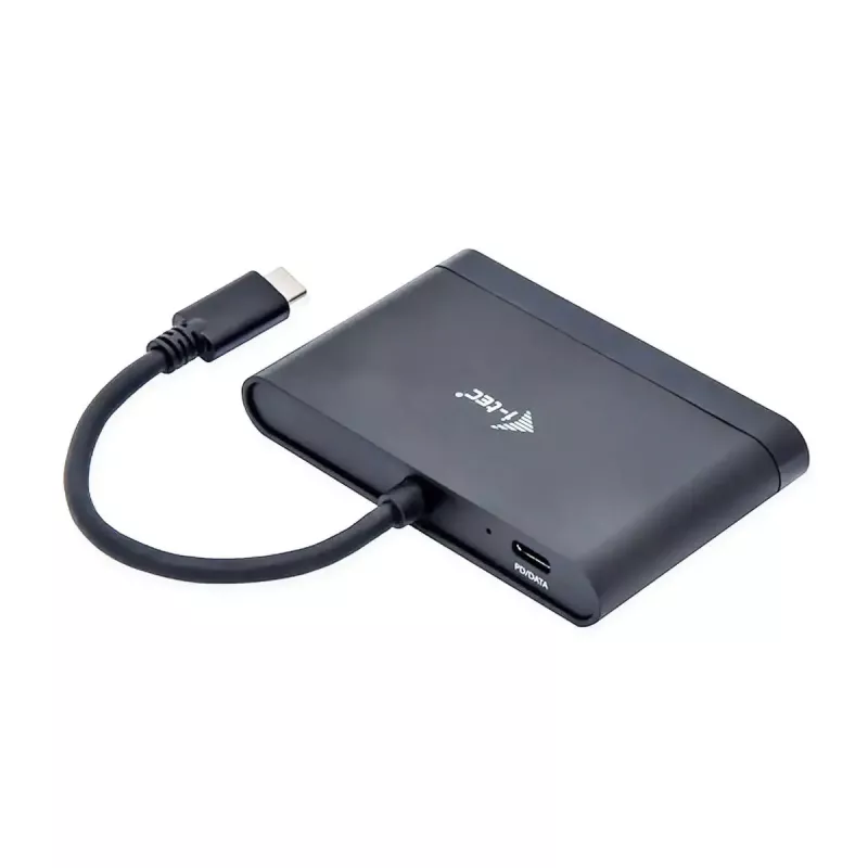 Adapter podróżny USB-C do HDMI ITEC i-tec USB C HDMI Travel Adapter PD/Data — Czarny, Chipset RTS5403/RTS5404/RTS5411/PS176, 90×58×14 mm