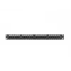 Patch panel 1U LANBERG PPU5-1024-B — 24-port CAT5e, metal, czarny, 445×32.5×44.5 mm