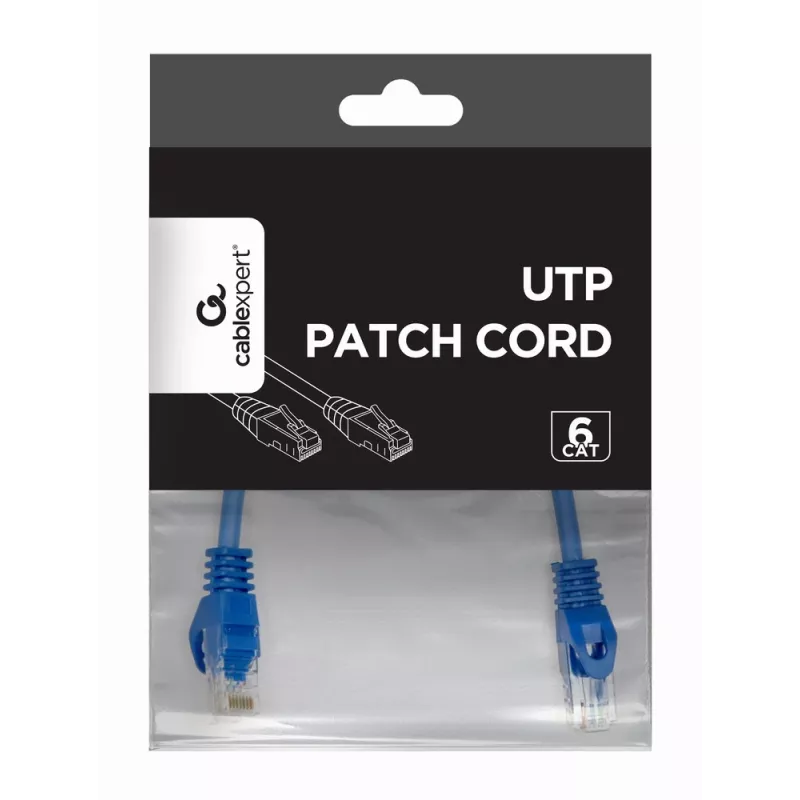 Kabel sieciowy Gembird PP6U-0.25M/B RJ-45 Cat6 0.25m Niebieski