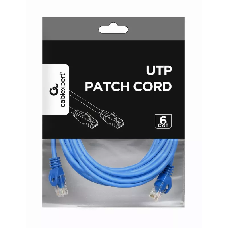 Kabel sieciowy Gembird PP6U-3M RJ-45 Cat6 3m niebieski