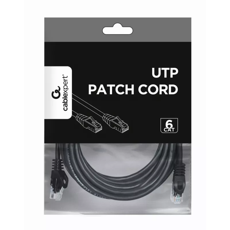 GEMBIRD Patch kabel - CAT6 - UTP - 5m - Czarny