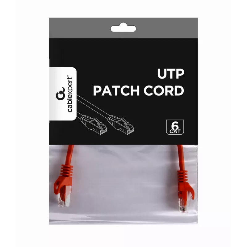 Kabel krosowy GEMBIRD - CAT6 - UTP - 25 cm - czerwony
