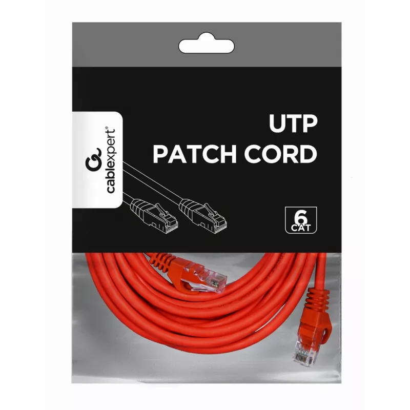 GEMBIRD Patch kabel - CAT6 - UTP - 5m - czerwony