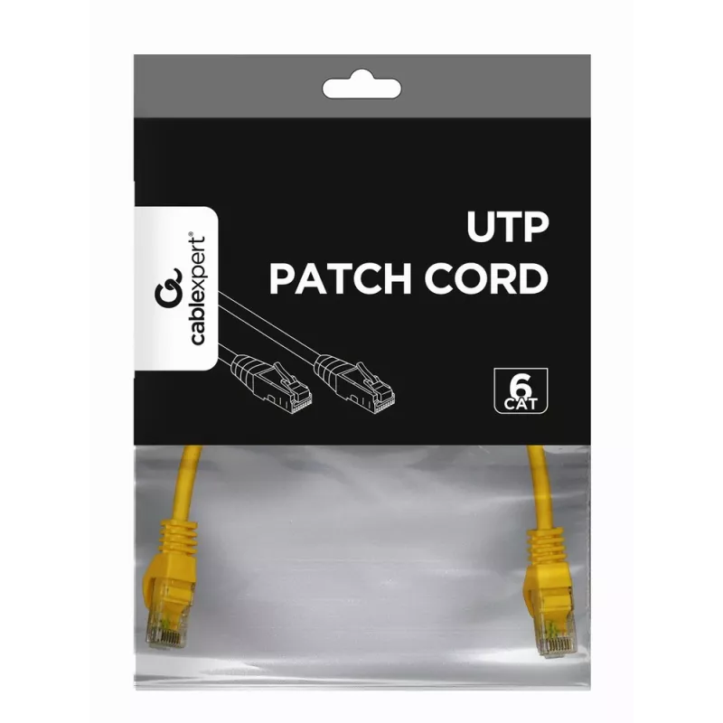 Kabel sieciowy Gembird Cat6 U/UTP 0,25 m RJ-45 żółty
