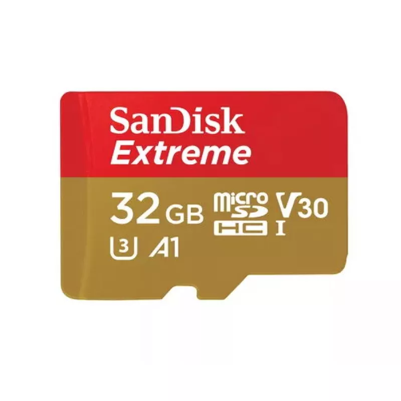 WESTERN DIGITAL SanDisk micro SDXC Extreme 32GB (A1/ V30/ U3/ UHS-I/ Cl.10/ R100/ W60) + adapter do kamery sportowej
