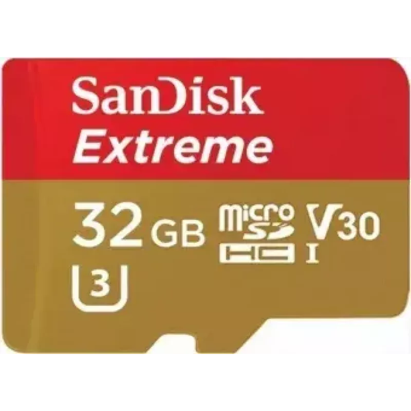 WESTERN DIGITAL SanDisk micro SDXC Extreme 32GB (A1/ V30/ U3/ UHS-I/ Cl.10/ R100/ W60) + adapter do kamery sportowej