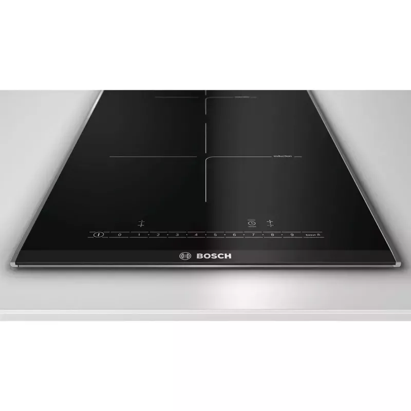Płyta indukcyjna Bosch PIB375FB1E, czarna, stal nierdzewna, do zabudowy, strefowa, 2 strefy