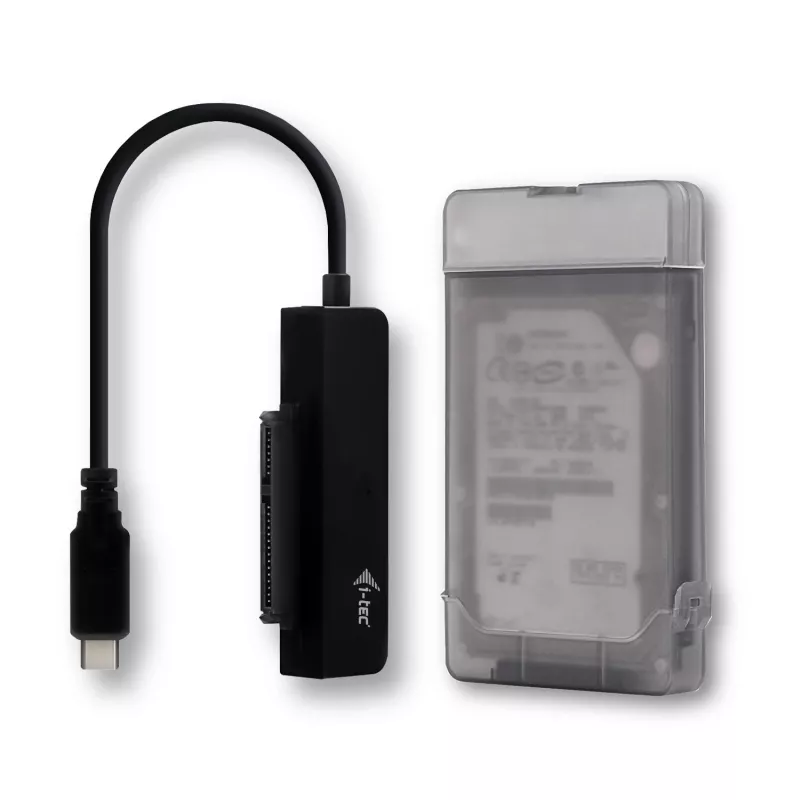 i-tec MySafe USB-C 3.1 Gen. 2 easy, obudowa HDD/SSD, 2,5 cala, Serial ATA, Serial ATA II, Serial ATA III, 10 Gbit/s, łączność USB, czarna