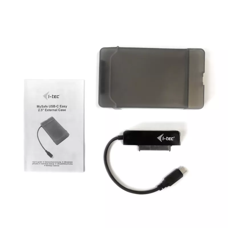 i-tec MySafe USB-C 3.1 Gen. 2 easy, obudowa HDD/SSD, 2,5 cala, Serial ATA, Serial ATA II, Serial ATA III, 10 Gbit/s, łączność USB, czarna