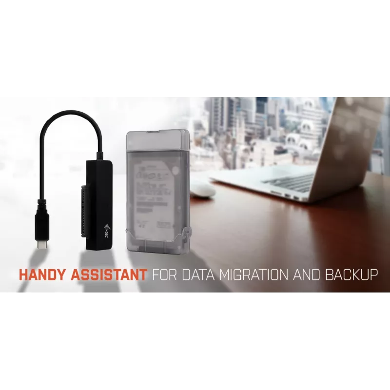 i-tec MySafe USB-C 3.1 Gen. 2 easy, obudowa HDD/SSD, 2,5 cala, Serial ATA, Serial ATA II, Serial ATA III, 10 Gbit/s, łączność USB, czarna