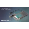 i-tec MySafe USB-C 3.1 Gen. 2 easy, obudowa HDD/SSD, 2,5 cala, Serial ATA, Serial ATA II, Serial ATA III, 10 Gbit/s, łączność USB, czarna